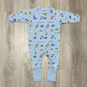 Blue Snugabye Zoo Print Kids Pajamas